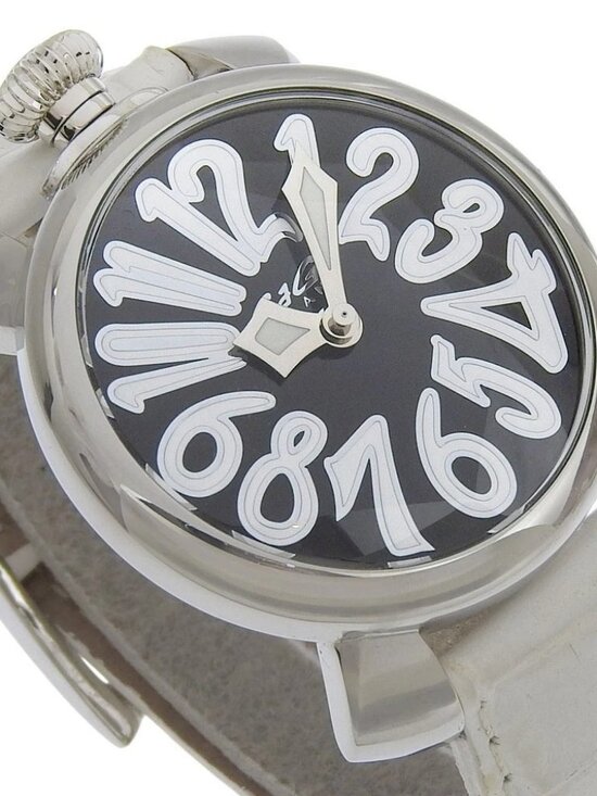 Gaga Milano Manuale 40 Watches 5020 black blackDial Stainless Steel/Emboss... main image 5